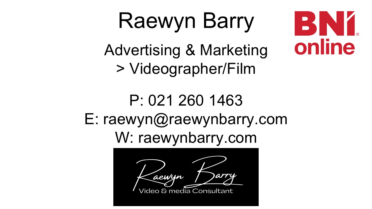 Raewyn Barry Video and Media Consultant