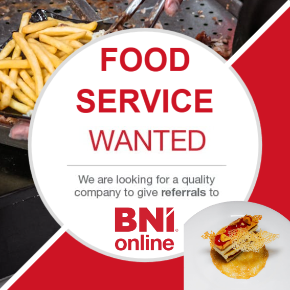 Christchurch food service businesses looking for a BNI chapter can join our online group, meeting weekly on Zoom with referral opportunities.